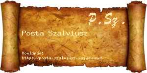 Posta Szalviusz névjegykártya